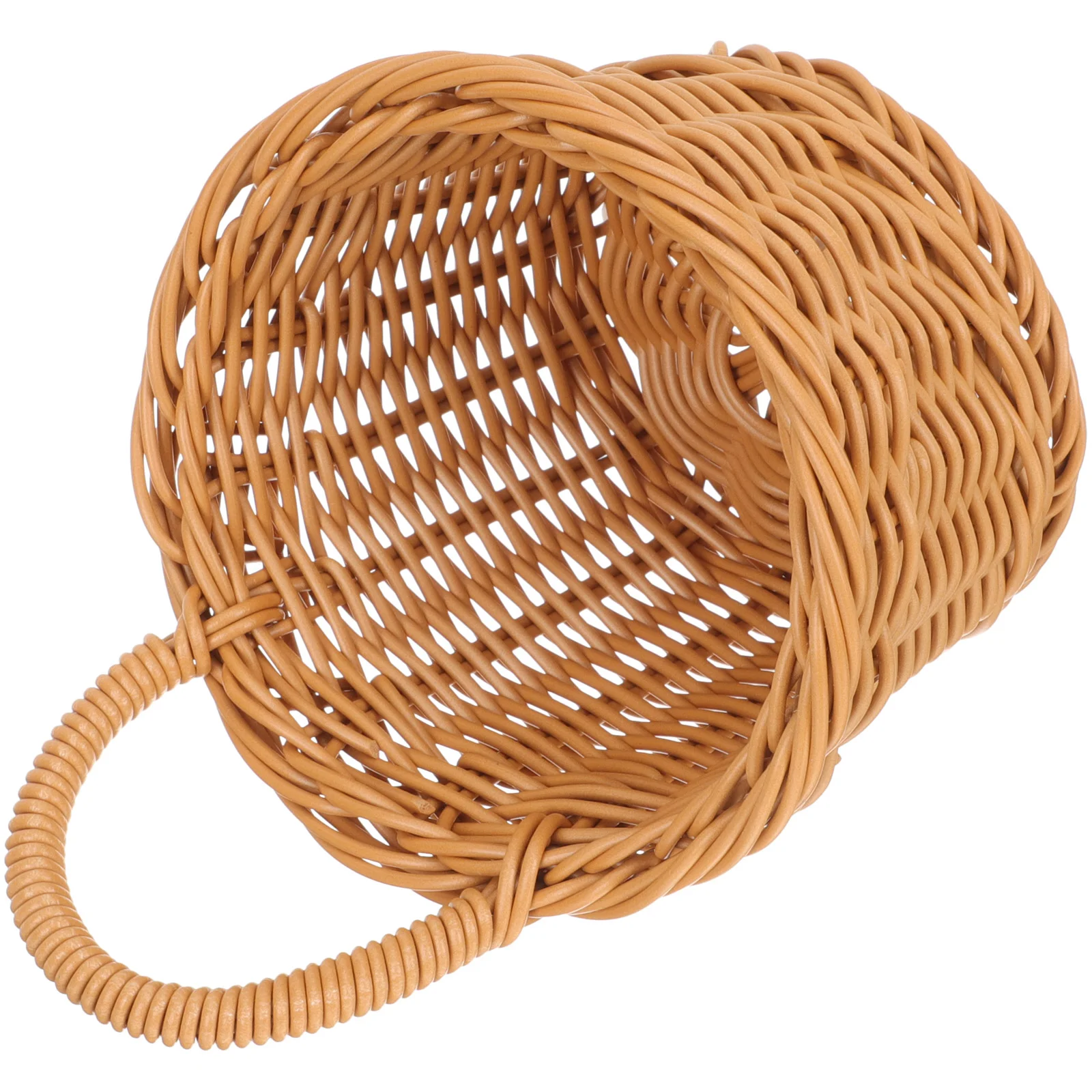 Storage Basket Wicker Baskets Wall Small Woven Hanging Decor Vegetable Fruit Plastic Rattan for