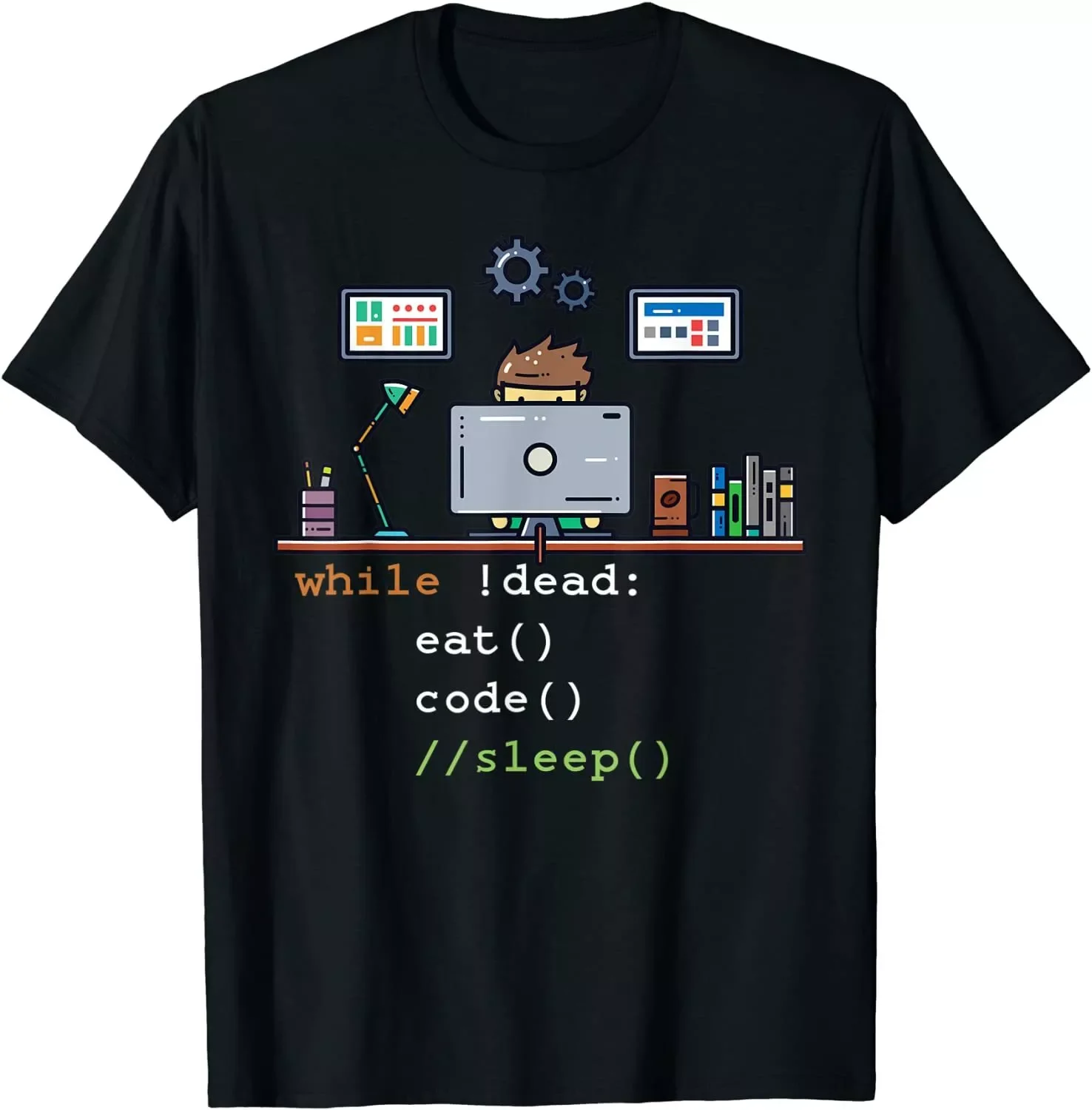 Computer Science Python Programmer Eat Code Sleep T-Shirt 100% Cotton O-Neck Summer Short Sleeve Casual Mens T-shirt Size S-3XL