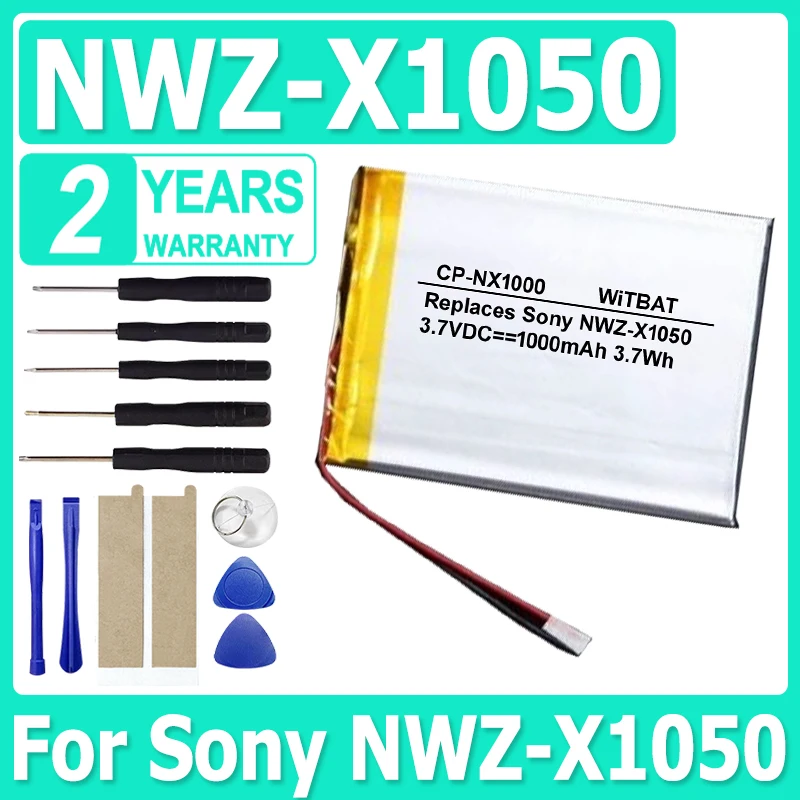 

1000mAh New Battery for Sony NWZ-X1050 NWZ-X1060 + Tools