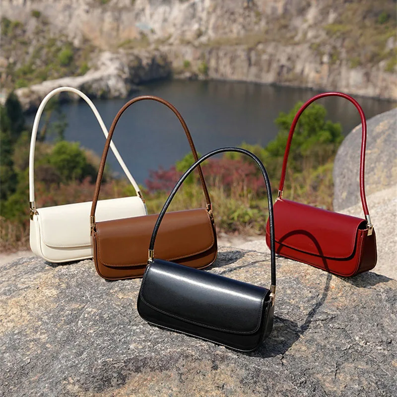 XMESSUN New Trendy Soft Leather Shoulder Bag for Women, Fashion Designer Underarm Bag Female Casual Commuter Bag Ins