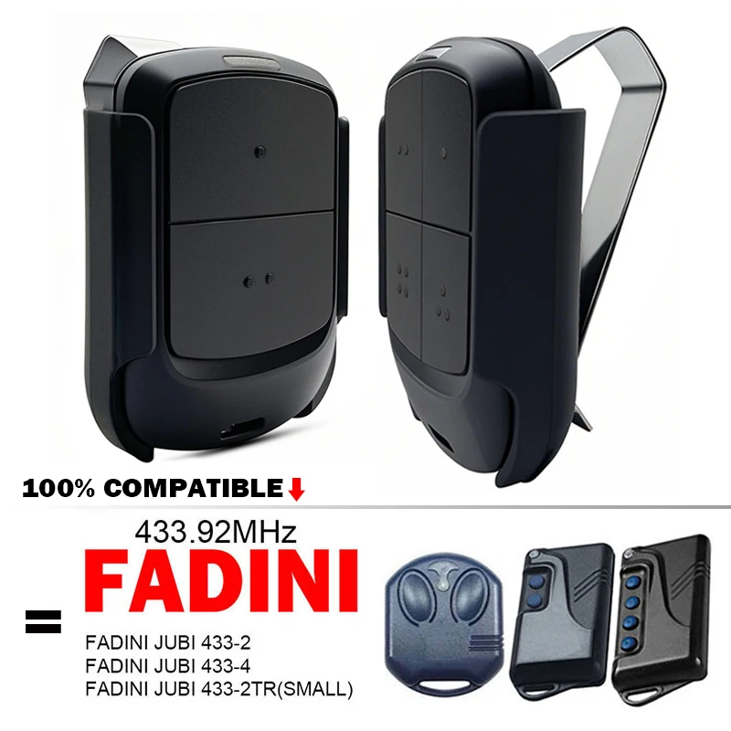 

Для клона FADINI пульт дистанционного управления гаражными воротами FADINI JUBI 433-2 433-4 433-2TR(SMALL) 433,92 МГц пульт дистанционного управления открывателем ворот