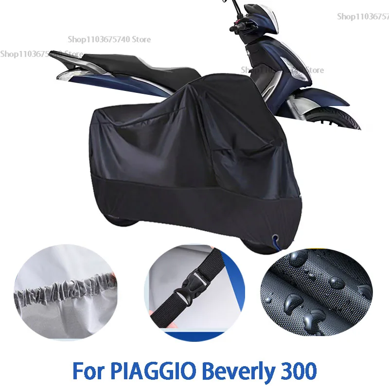 

Полный чехол для мотоцикла PIAGGIO Beverly 300, автомобильный уличный солнцезащитный чехол от пыли и ушей, утолщенный оксфордский чехол, аксессуары