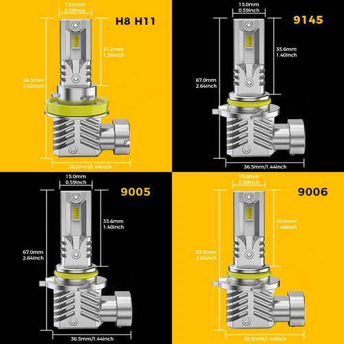 Imagen 2 del producto BMTxms 2 uds doble Color H8 H11 H16JP LED Canbus luz antiniebla 9005 9006 HB4 9145 H10 LED antiniebla DRL lámpara 6500k blanco 3000k amarillo dorado