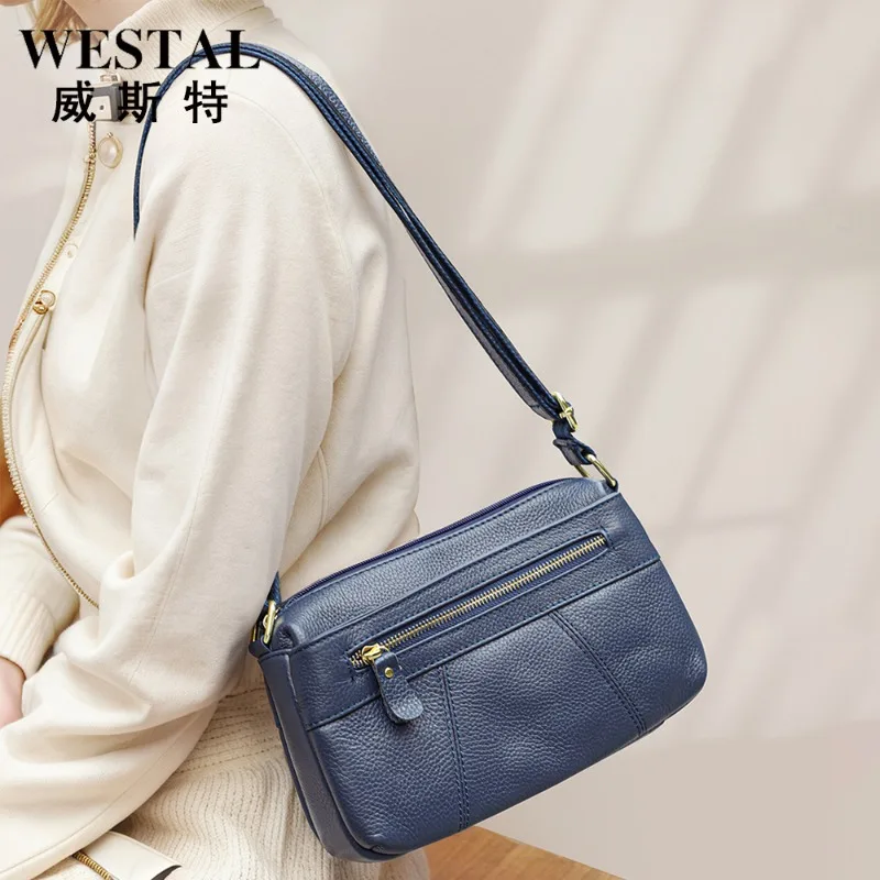 

2025 New Leather Fashion Trendy Women's Shoulder Bag Commuter Versatile Head Layer Cowhide Crossbody Bag