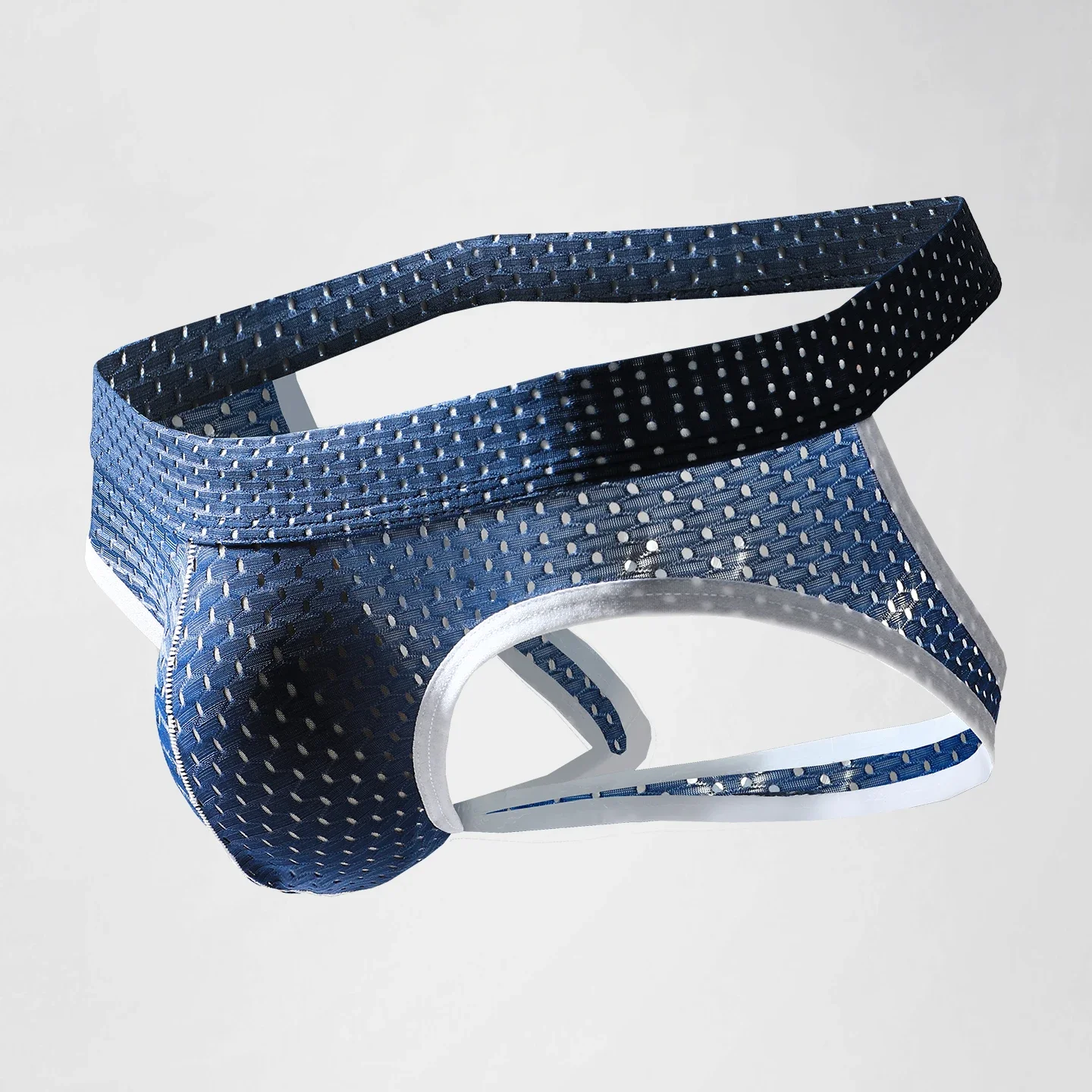 

Мужские трусы-стринги с сетчатыми вставками и U-образным выпуклым карманом, низкая посадка, из ледяного шелка, с вырезами, эластичные, облегающие, сексуальные, дышащие, комфортные