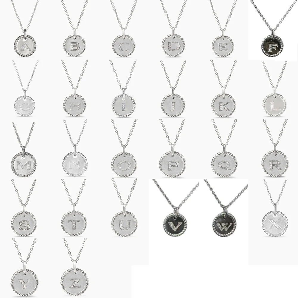 

2025 New Simple Style Silver Color Letter Pendant Necklace, Exquisite and Elegant Jewelry Can Be Worn By Men and Women