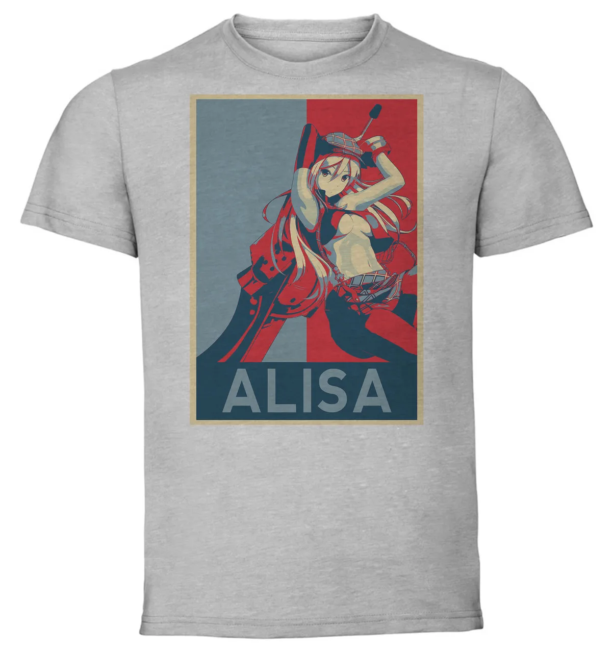 T-Shirt Unisex Grey Propaganda God Eater Alisa Ilinichina Amiella variant