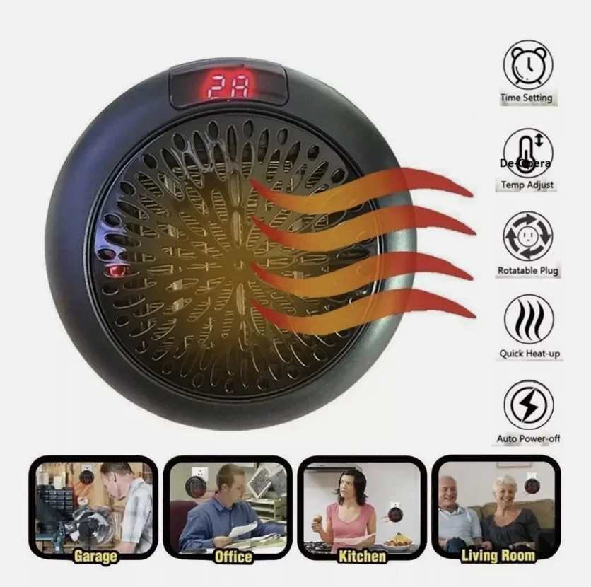 Elektrische Tragbare Heizung Mini Wand Halterung Home Office Desktop Warmluft Heizung Wärmer Fan Stille Fernbedienung Schnelle Wärme Thermostat