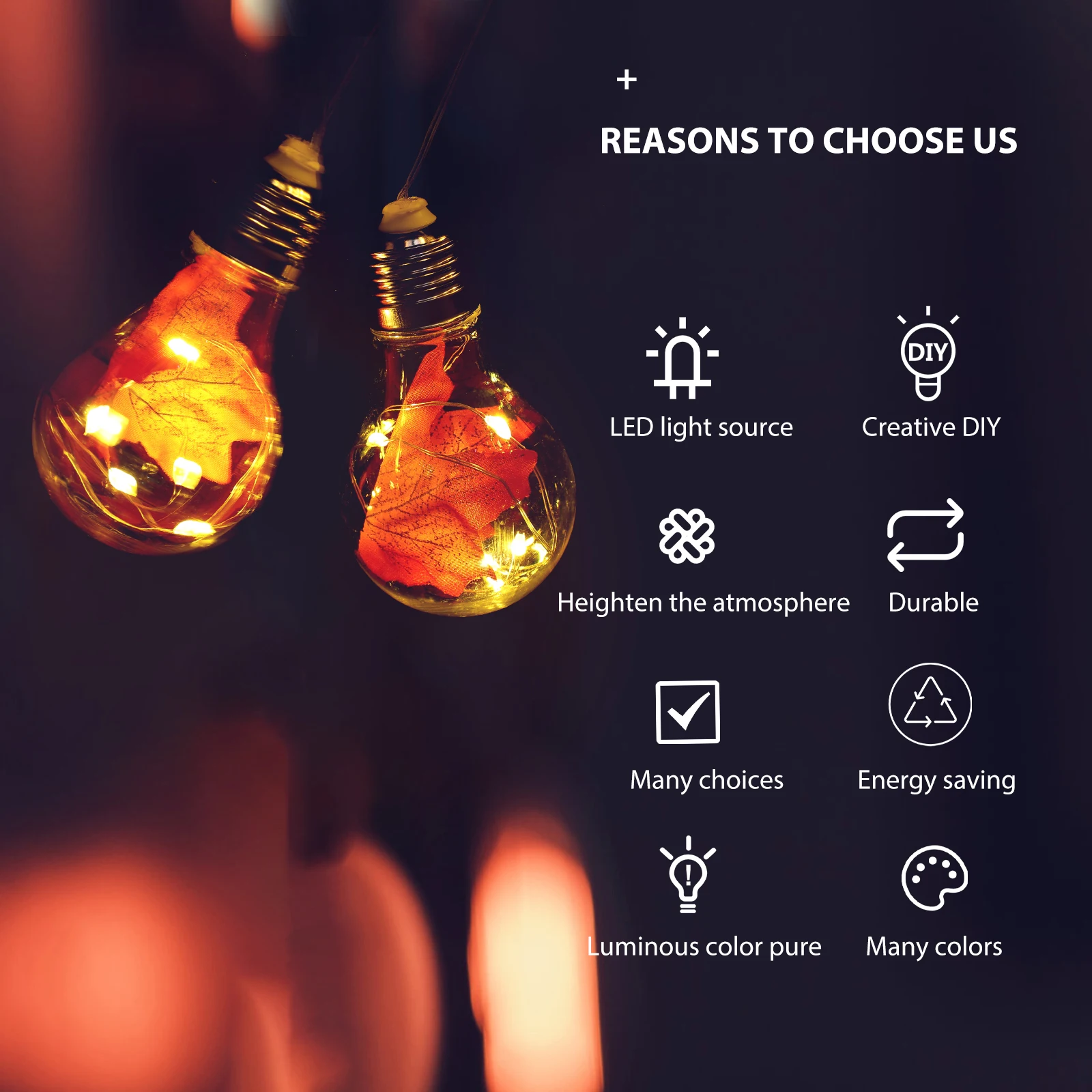 

1Set LED Halloween Maple Leaf Lamp String Outdoor Decorative Light Festival Bedroom Light Props LED Lamp String