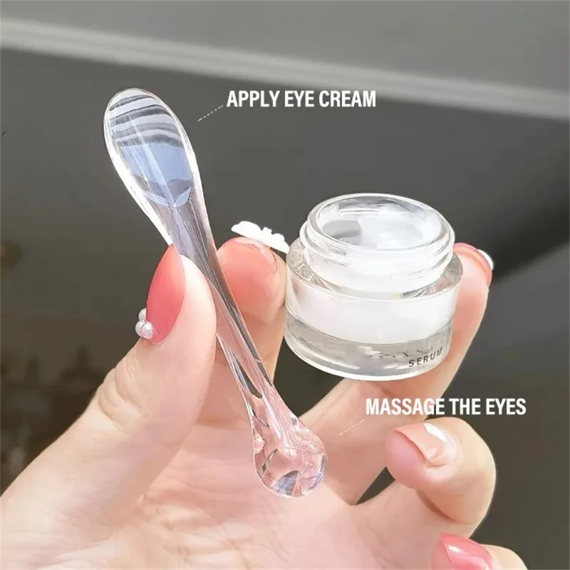 1/3pcs Acrylic Cosmetic Spatulas Scoop Face Cream Mask Spoon Eye Cream Massage Stick Makeup Tool Absorb Roller Facial Applicator