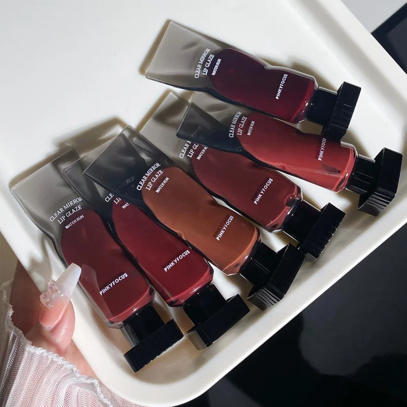 Spiegel Lipgloss Hydraterende Sexy Rode Lip Tint Water Licht Lippenstift Make Blijvende Non-stick Cup Hoge Glossy Lip glazuur Cosmetische