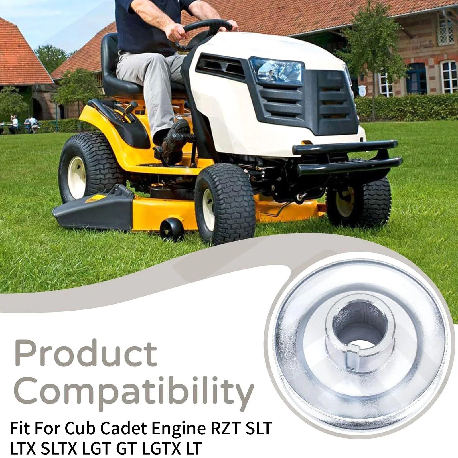 New Aluminum Engine Pulley For Cub Cadet Lawn Mower Replace 756-0978 756-0978A 756-0978B RZT-42 LTX-1046 Direct Fit