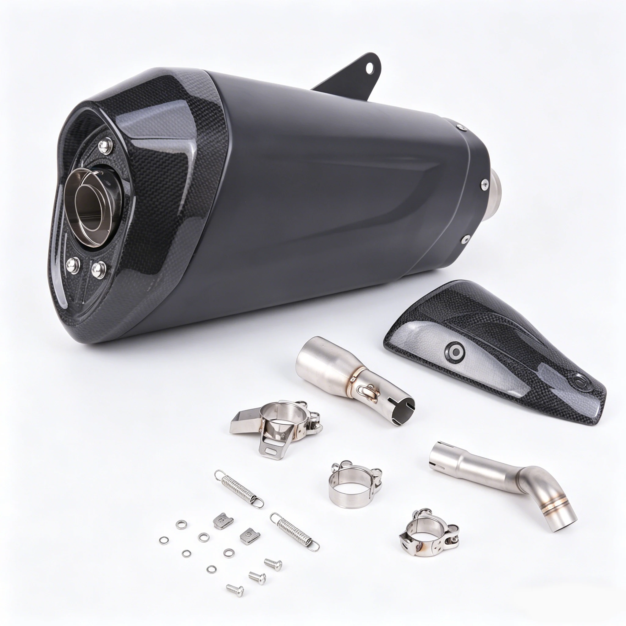 Euro 5 Slip On Exhaust Muffler For Vespa GTS 300 HPE Super Sport Tech Touring 2021-2025 Stainless Steel