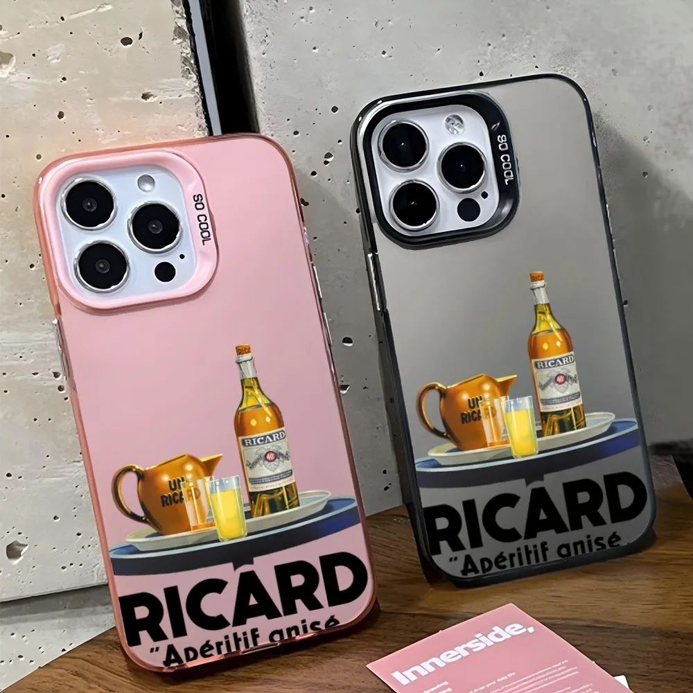 Чехол для телефона R-Ricard IMD Цвет Серебристый корпус для IPhone 16, 15, 14, 13, 12, 11 Pro Max Plus