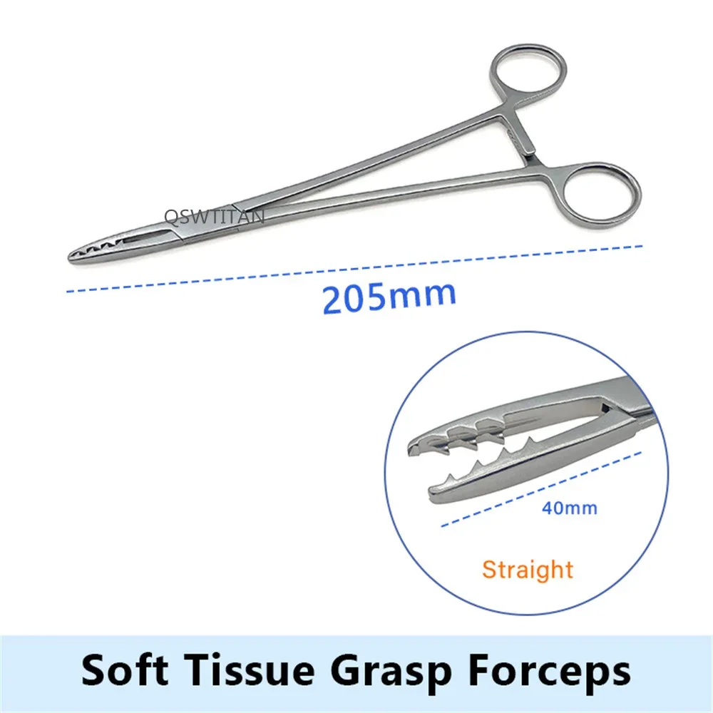 Orthopedic Soft Tissue Grasp Forceps Bone Holding Forceps Orthopedic Surgical Instruments Autoclavable 1pc