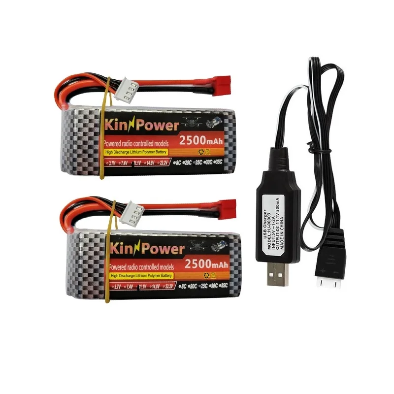 3S 11.1V 2500mAh 25C /2S 7.4V 3000mAh 25C bateria Lipo dla MJX Hyper Go 14209 14210 1/14 szybki bezszczotkowy R/C samochody/ciężarówki