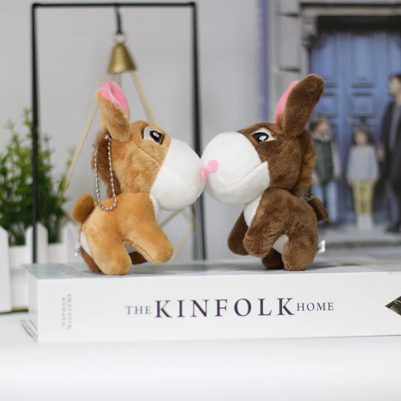 الحصان الصغير الطفل المفاتيح ألعاب من نسيج مخملي الحصان دمية زودياك المفاتيح كبير رئيس الحصان المفاتيح الحلي عطلة عيد ميلاد هدية الكريسماس #3