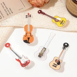 New Guitar Hair Clip Acrylic Mini Bangs Side Clip Lovely Musical Instrument Hairpin Holiday Gift Hair Accessory