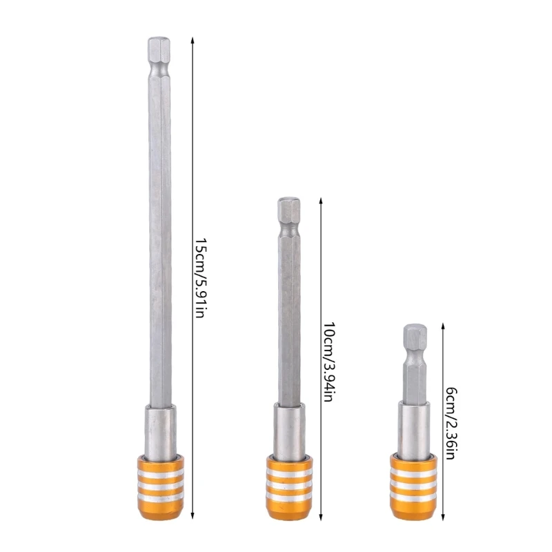 ipiip 1/4" 육각 섕크 자기 드릴 연장 비트 홀더 드릴 비트 연장 로드