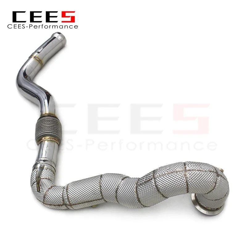 

Cees Performance Downpipe Выхлопная система для Mercedes A45 AMG 2.0T (2014-2023) SS304 Выхлопная система свободного потока из нержавеющей стали
