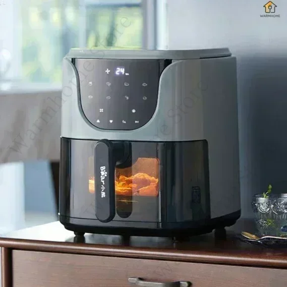 new  fully automatic multi-function 5L visual  Air fryer kitchen new large capacity oven oil-free new all-in-one electric fryer