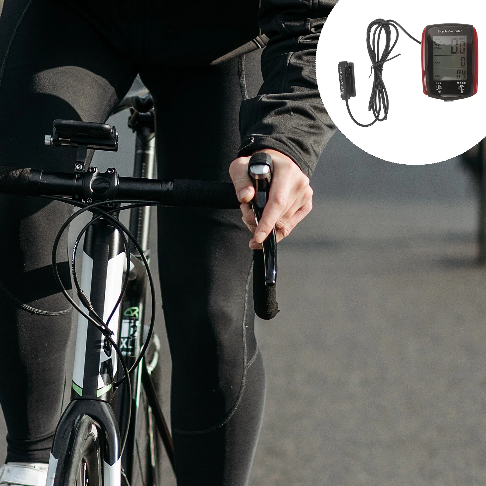 

1 set 1 Set Wireless Waterproof Bike Computer Abs Pc Material For Cycling Hiking Riding Outdoor Activities Rainproof Odometer