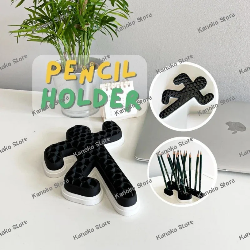 

New Chalk Outline Pen Holder Desktop Storage Rack 3D Printing Toy Valentine's Day Gift