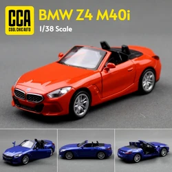 1/38 BMW Z4 M40i Toy Car Model Diecast Metal Convertible Miniature Pull Back Collection Doors Openable Gift For Children Boys