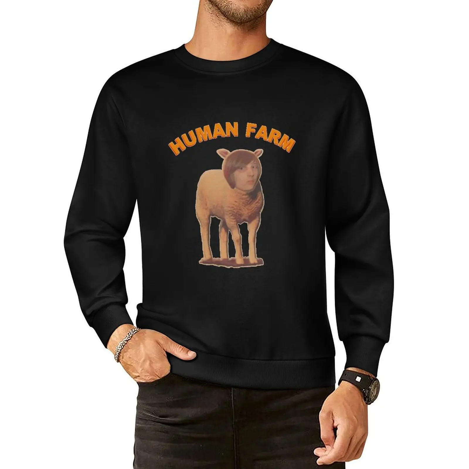 

Human Farm Pullover Hoodie autumn new products tracksuits streetwear men new in hoodies & sweat-shirt