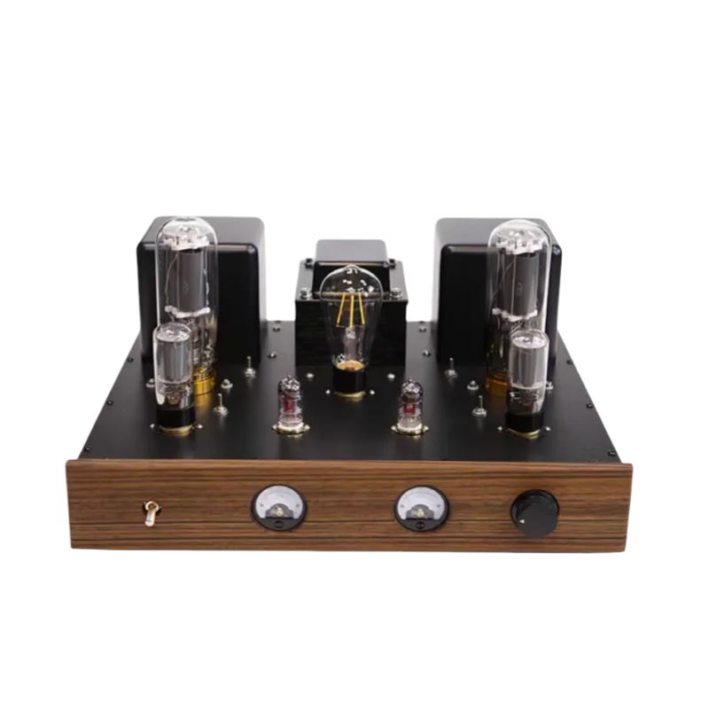 

805A Gallbladder 45W * 2 High Power Class A Single End Electronic Tube Amplifier with VU Header Solid Wood Panel Iron Case