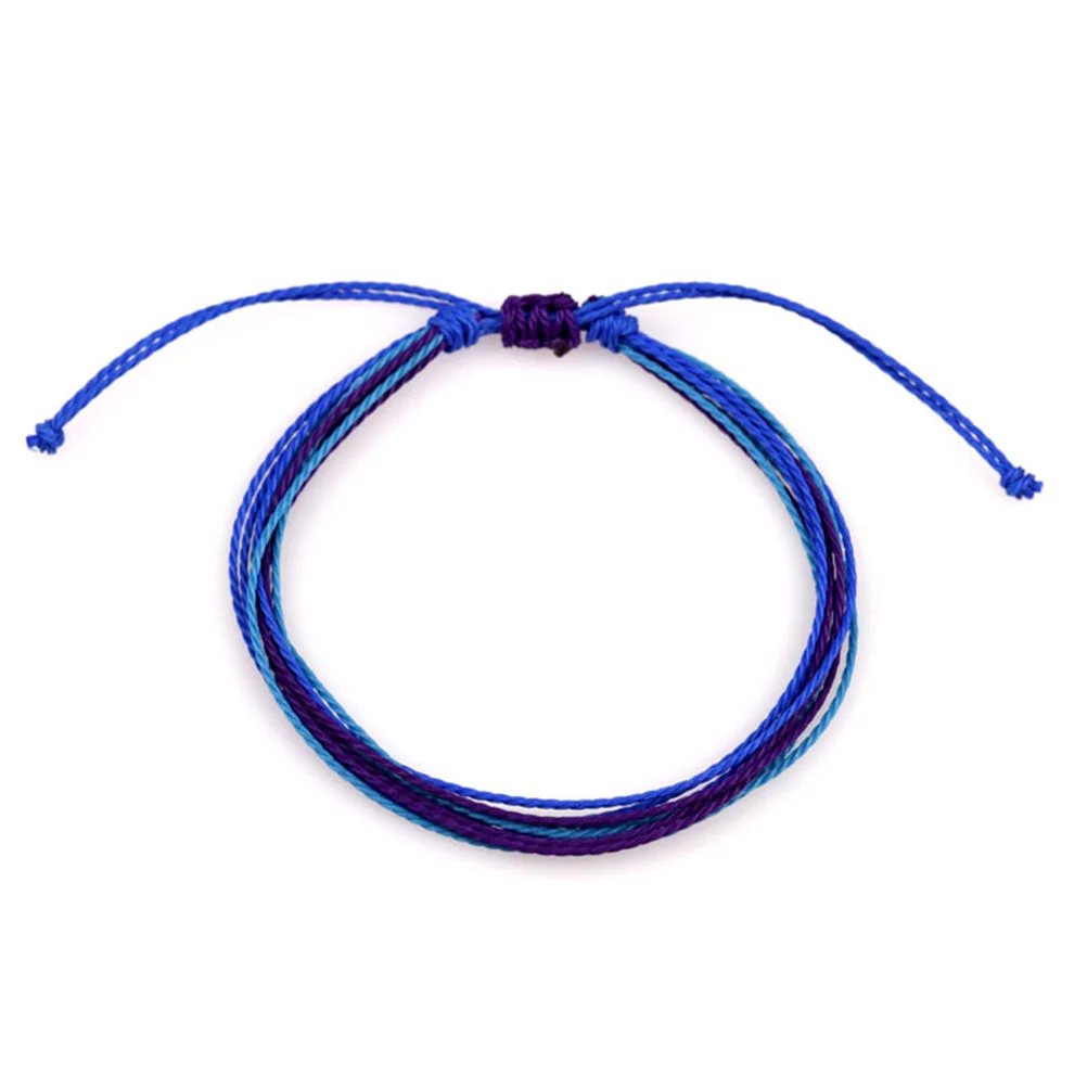 

24Pcs Waterproof Handmade Braided Rope Bracelet Colorful Adjustable Wax Cord Set for Casual Daily Styling Gift