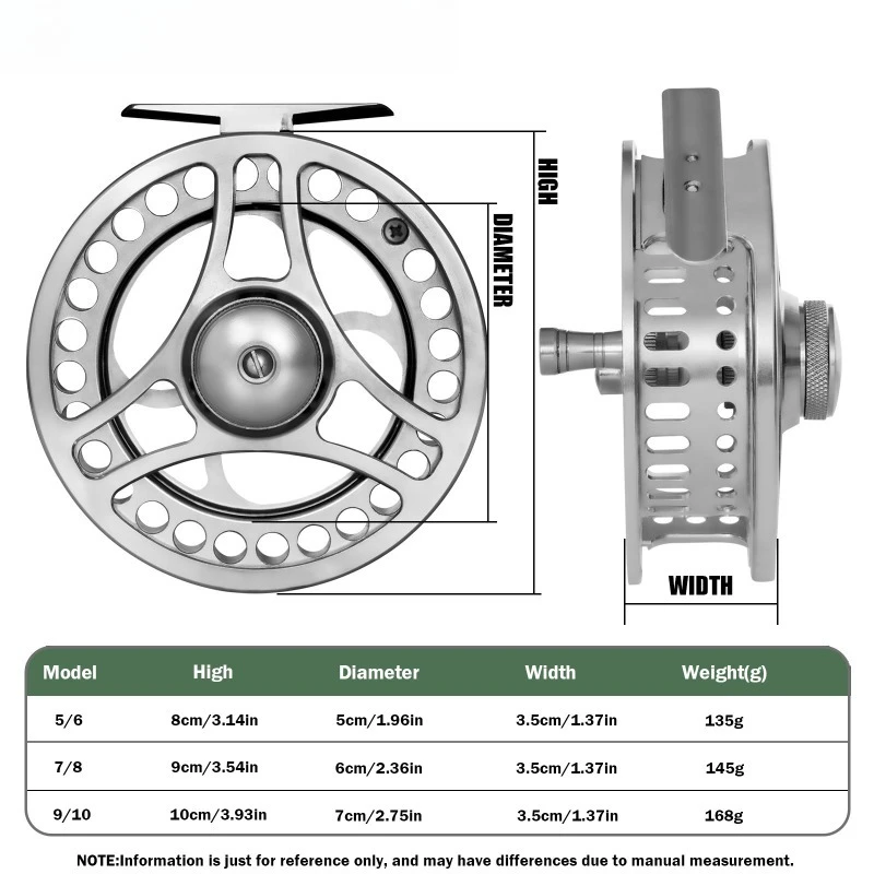 All‑Metal Float & Fly Fishing Reel, Adjustable Drag, Left‑Right Interchange Handle for Jig & Raft Angling