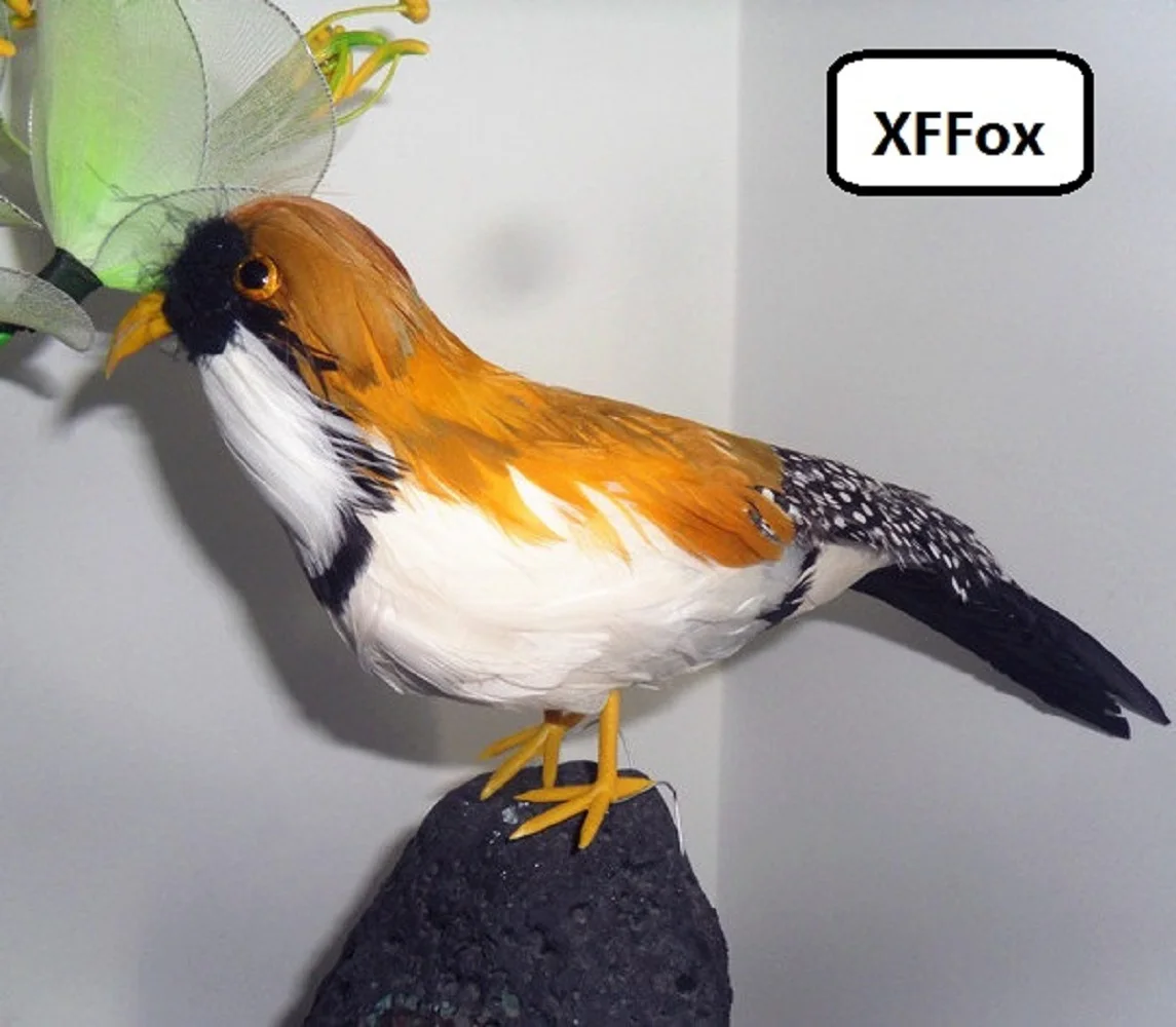 

new real life yellow bird model foam&feather simulation vivid pearl bird gift about 20cm xf0877