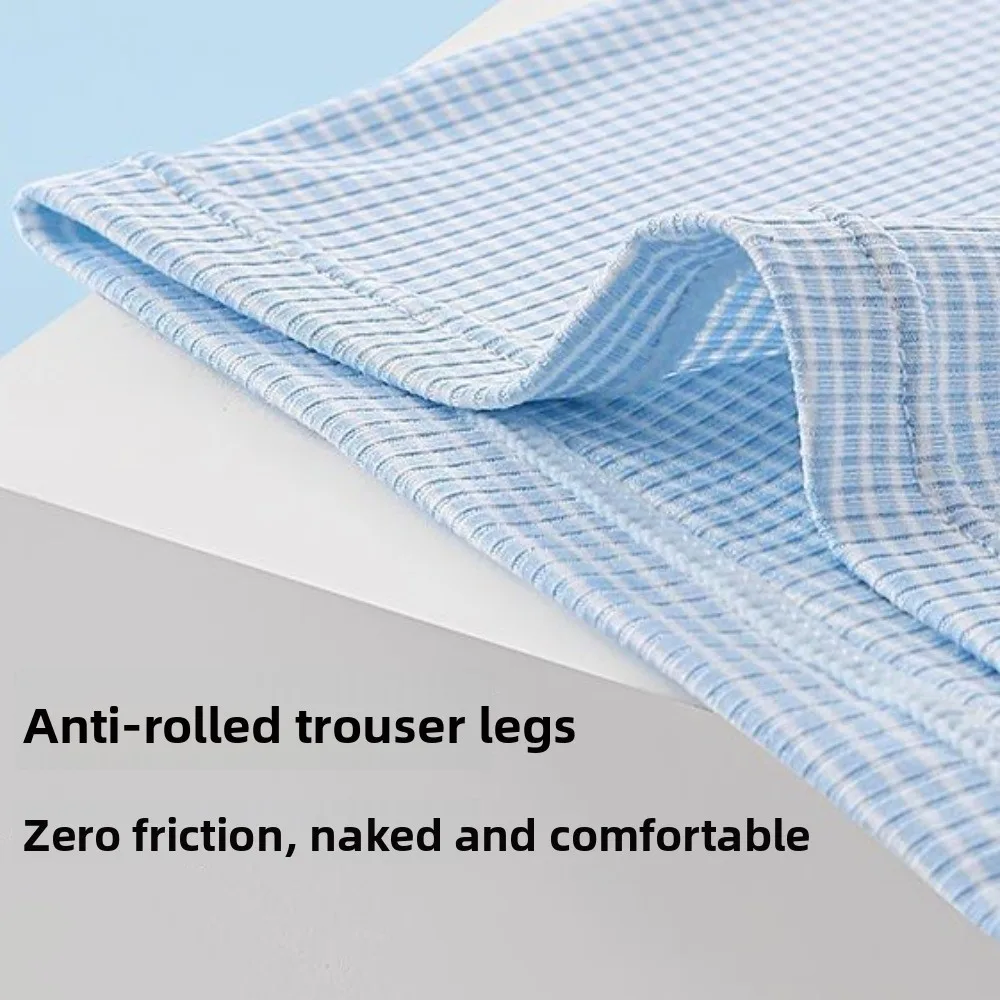 4Pcs Simple Thin Ice Silk Boxer Briefs Mid Waist Underpants Ice Silk Boxers Lingerie Teenager Underwear for Men Summer Spring