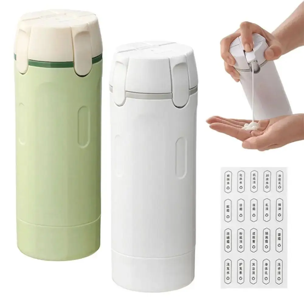 Conjunto de garrafas recarregáveis de viagem 4 em 1, à prova de vazamento, kit de garrafa vazia reutilizável, portátil, removível, shampoo, recipiente vazio, loção