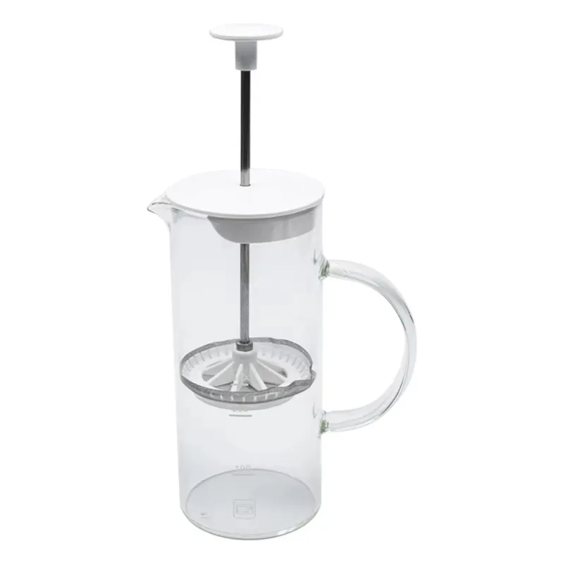 

Milk frother, HomeGoal stainless steel manual milk frother, handheld coffee milk frother