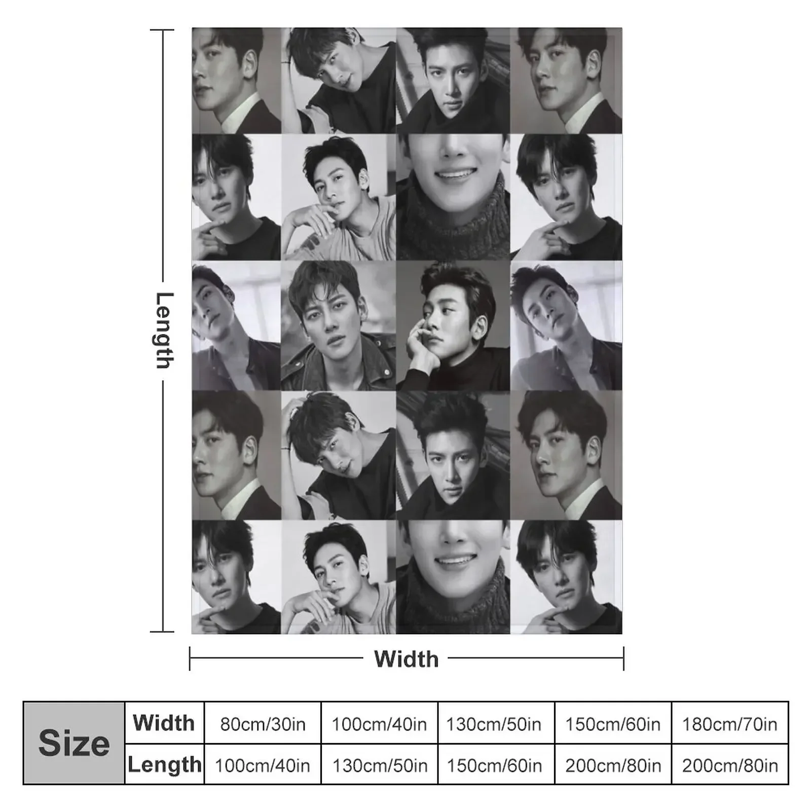 Ji Chang Wook Collage Throw Blanket Sofa Throw Weighted decorative Large Blankets