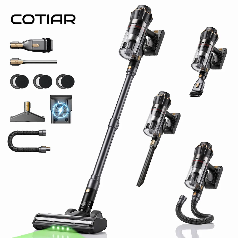 Image of COTIAR V30 PRO 75kPa 800W Kabelloser Staubsauger Starke Saugkraft 95 Minuten Laufzeit Handstaubsauger für den Haushalt Tragbar mit Abnehmbarem Akku