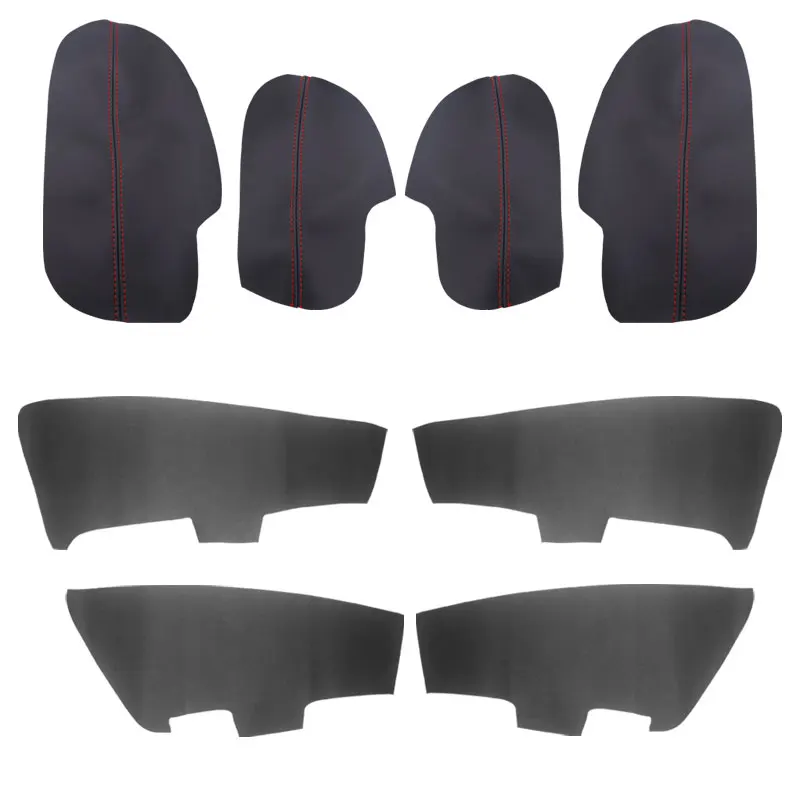 8Pcs Microfiber Leather Door Armrest Panel Skin Trim Interior Replacement Cover for Honda Accord 2009