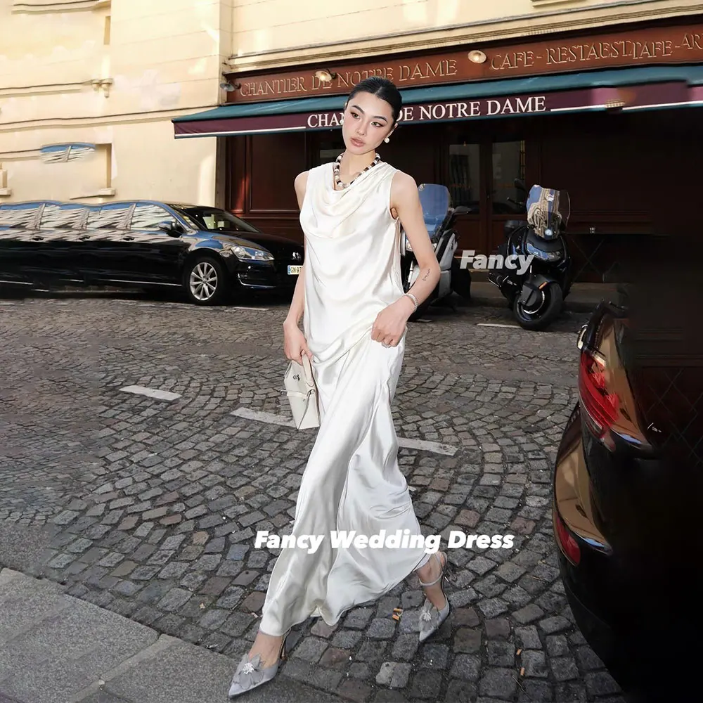 

Fancy Sexy High Quality V Neck Evening Dress Dubai Women Mermaid Prom Gown Floor Length Imitation Satin Customized