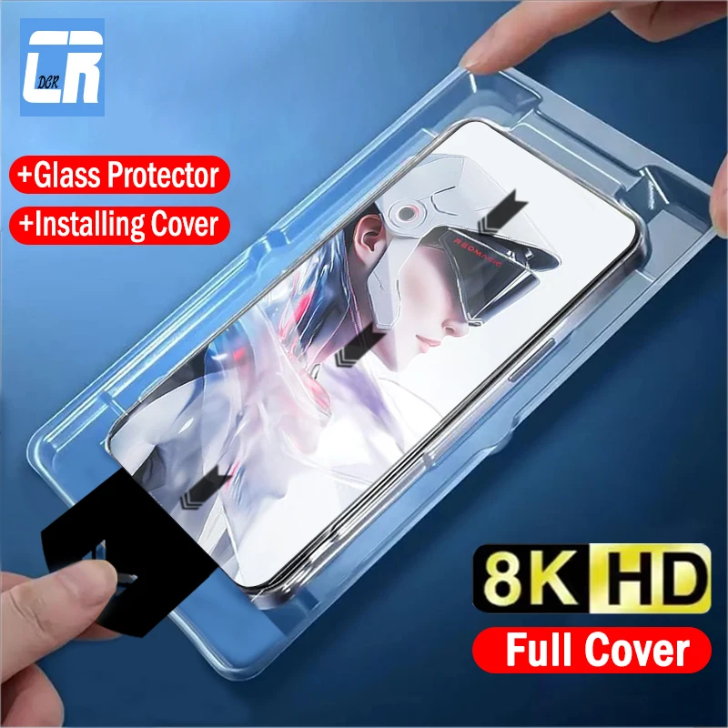 

1-2 шт., без пыли, простая установка, защитная пленка для экрана для ZTE nubia RedMagic 10S 9S 8S 10 9 8 Pro + 10Air, полное покрытие из закаленного стекла