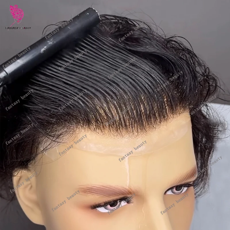 

Мужской парик Q6 из 100% натуральных волос, суперпрочный, оттенки 1B65, 1B80, серый, блонд, с естественной линией роста волос, осветленными узлами и швейцарским кружевом, мужской тупе.