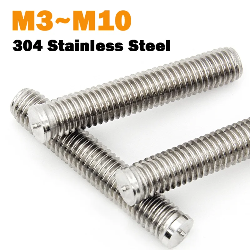 304 Stainless Steel Projection Weld Screws M3 M4 M5 M6 M8 M10 Corrosion Resistant for Electrical Enclosures & Automotive Parts