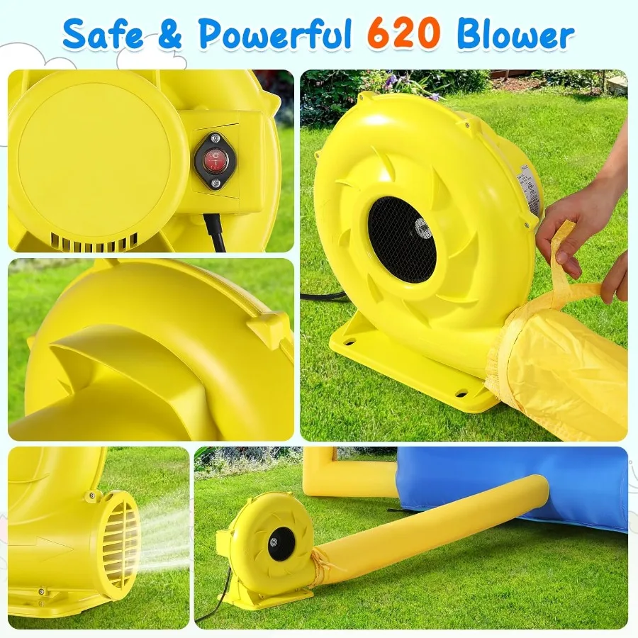 Inflatable Bounce House Water Slides 15FTx11.5FT Extra Large Waterslide Jumping Castle with Swimming Pool Water Slides Water Ca