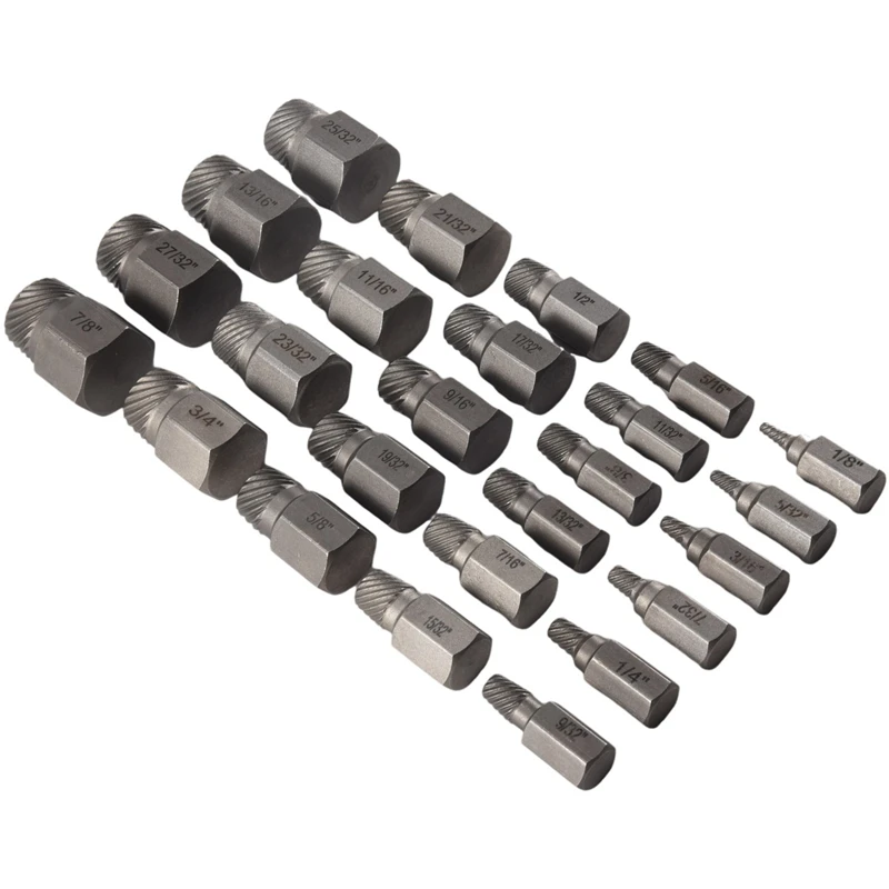 

Screw Extractor Set Steel 3/8 Inch Drive 2-In-1 Double Head Easy Out Bolt Extractor Set, For Removing Broken Studs