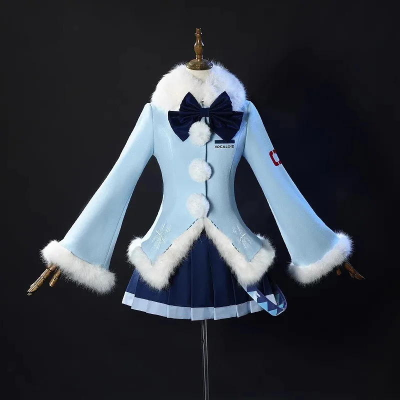 2012 سنو ميكو تأثيري ازياء معطف الصوف تنورة أنيمي دور اللعب موحدة هالوين كرنفال خلع الملابس للنساء الفتيات eo]5