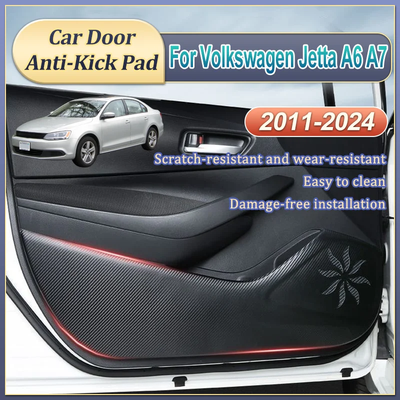 

Accessories For VW for Volkswagen Jetta A6 A7 Vento Sagitar 2011-2024 Car Door Anti-Kick Pad Anti Dirt Mat Protection Sticker