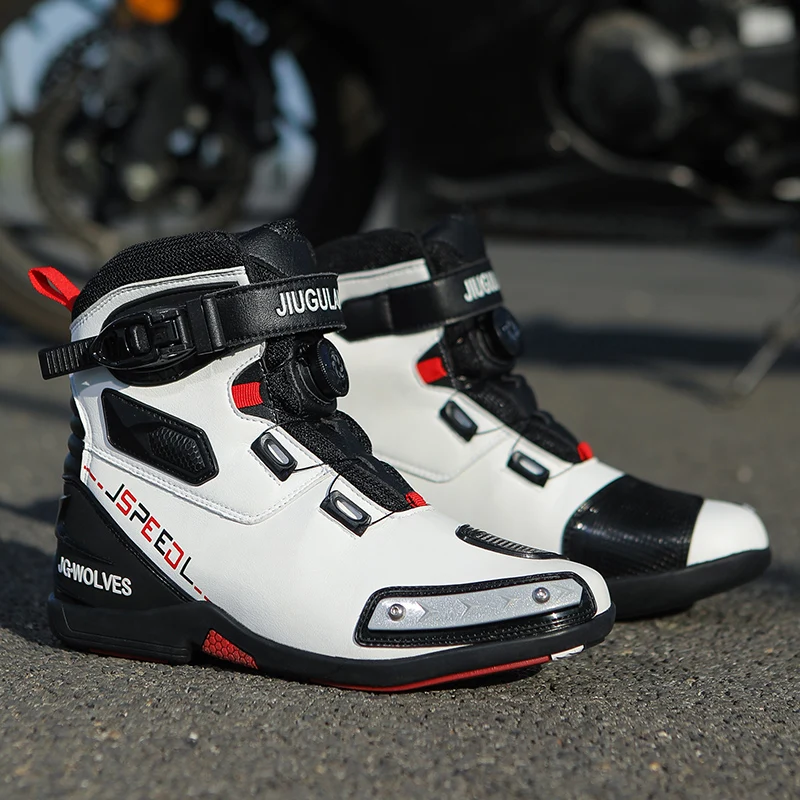 

Motorcycle protective boots men four seasons new high top anti slip tensile off-road fashion riding shoes casual cycling boots