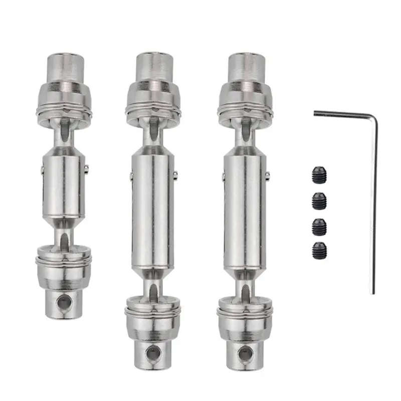 CYGJ-12Pcs Metal Drive Shaft CVD For WPL B16 B36 Q60 Q63 Q64 MN77 FY004 6WD 1/16 RC Car Upgrade Parts,4