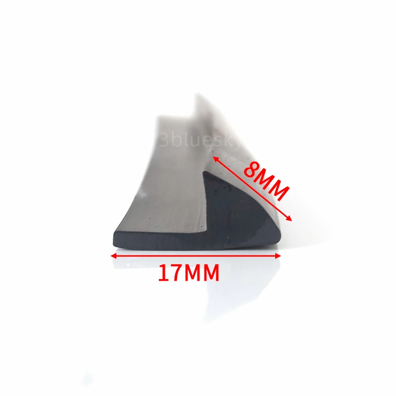 Custom Rubber L Strip Angle Corner Protecor Edge Encloser Shield Collision Avoidance Gasket 8x17mm Black